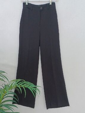 Wilfred Black Wide-Leg Dress Pants